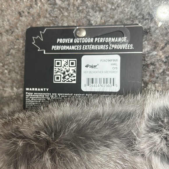 Pajar Hail Women's Chunky Cable Knit Fleece Lined Mittens with Fur Cuffs NWT - Picture 5 of 7